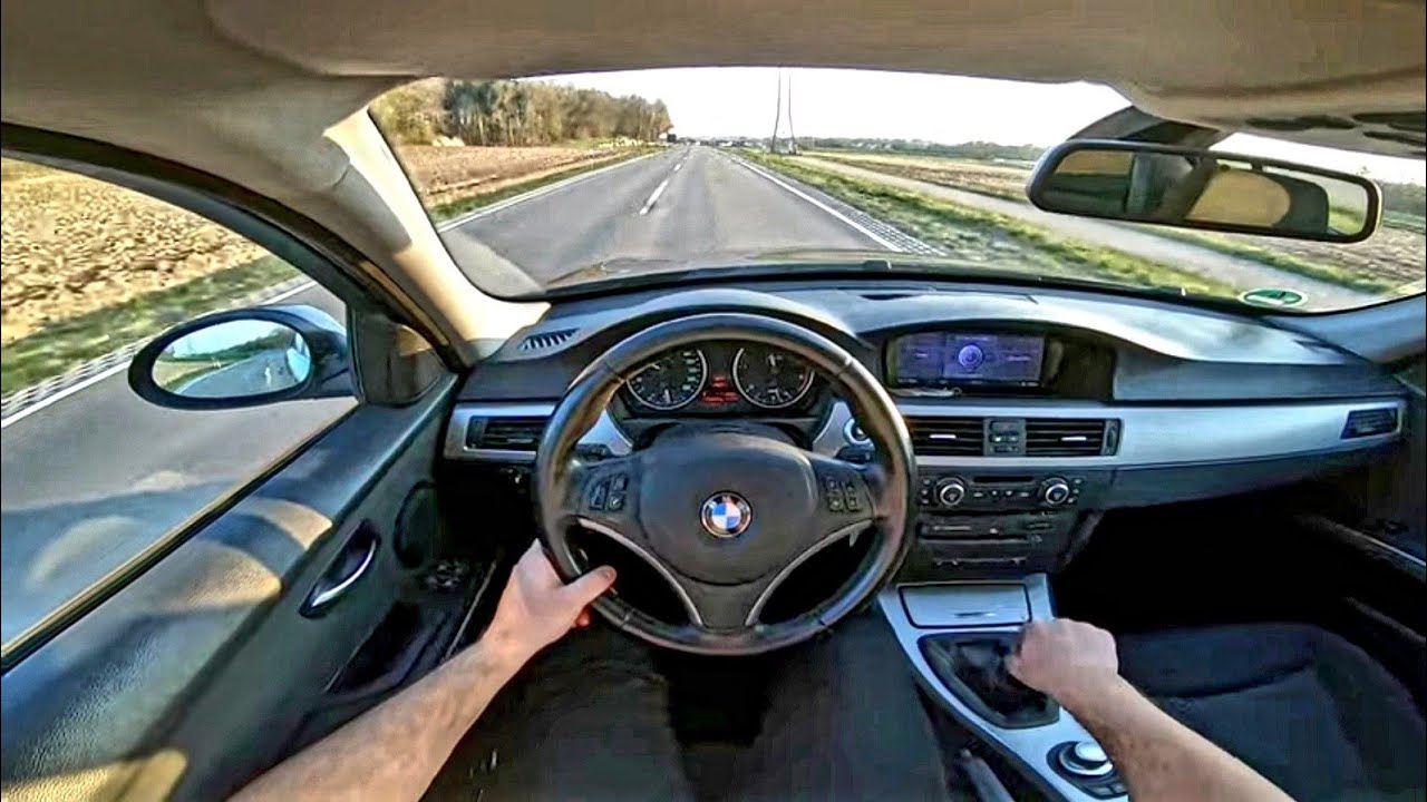 BMW E90 320D 163HP Manual (2006)  POV Test Drive Onboard 