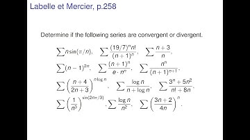 Analysis - Cauchy condensation, Ratio, Root, Comparison tests for convergence of numerical series