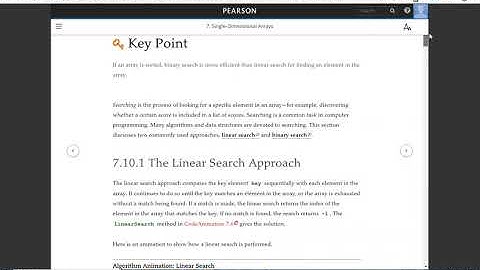 Daniel Liang Java Section 7.10 Linear Search and Binary Search