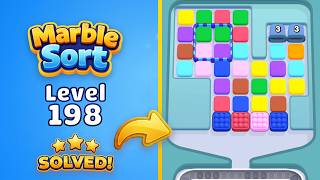 🔴 Marble Sort! - Color Puzzle | Level 198 Walkthrough & Solution 🧠📱