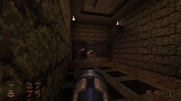 Quake - DM1: Place of Two Deaths (Deathmatch Gameplay with Bots)
