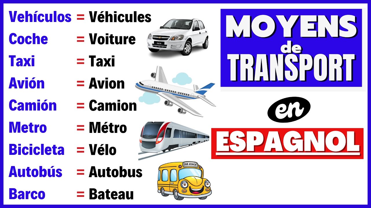 Les Moyens de transport en Espagnol - Vocabulaire de base | Apprendre l'espagnol pour les débutants
