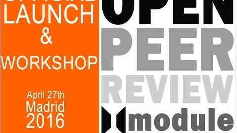 Official presentation of the first Open Peer Review Module for Institutional Repositories