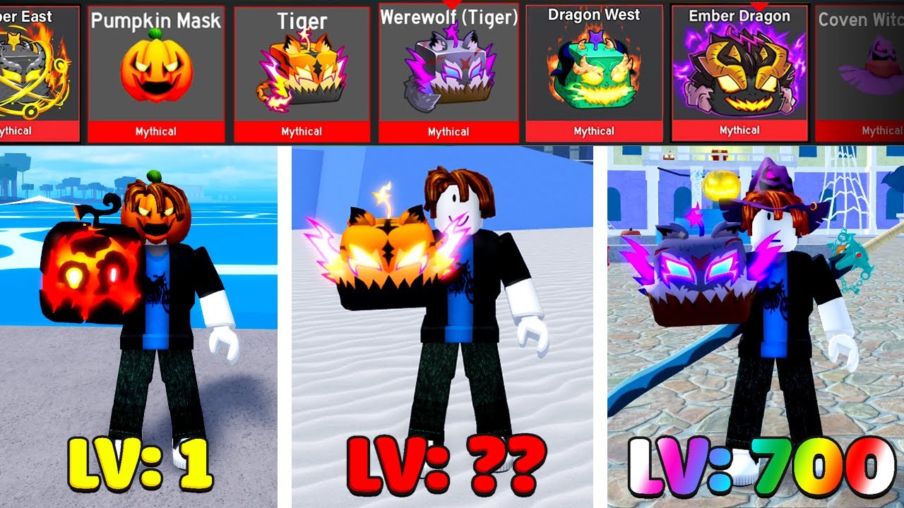 ZENO ĂN TRÁI Werewolf TIGER VÀ  LẤY TẤT CẢ VẬT PHẨM HALLOWEEN PHÁ ĐẢO BLOX FRUTI UPDATE TỪ LV 1-700