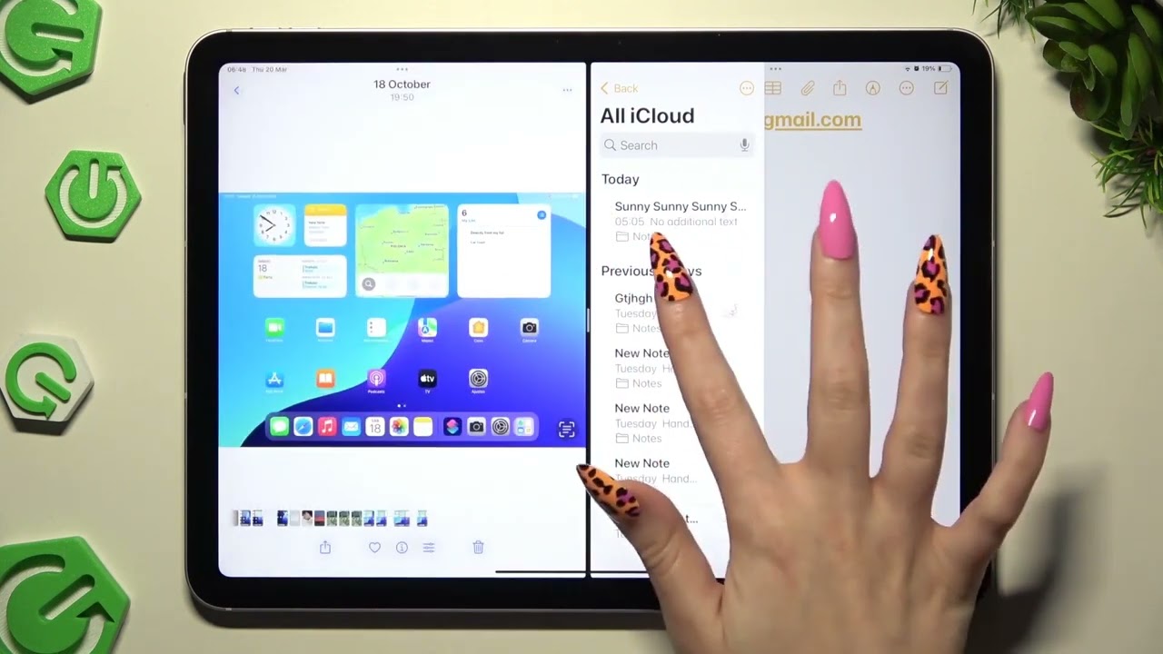 APPLE iPad Air 11 2025 — открытие двух приложений на разделенном экране