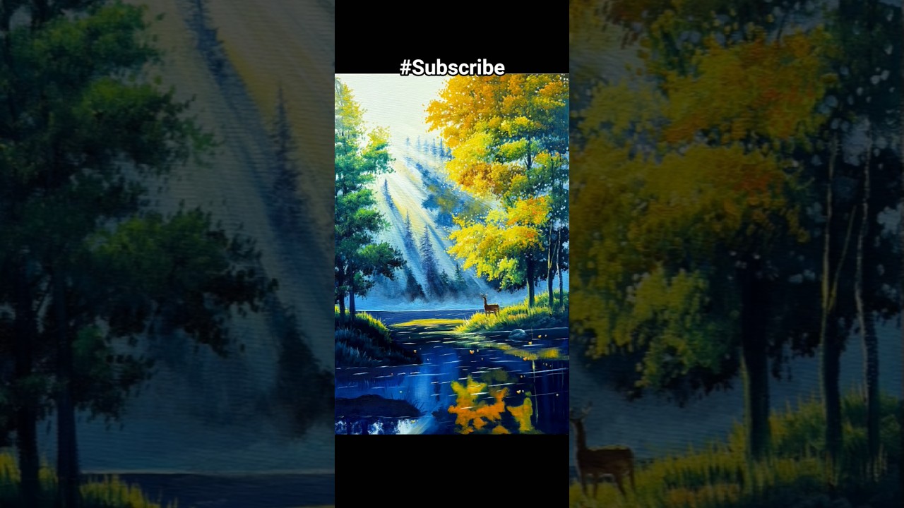 Share the original hand-painted painting process of acrylic and oil paintings 