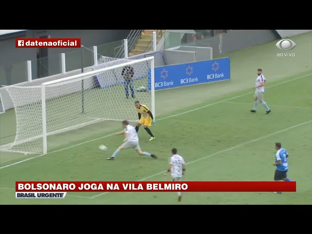 TV Brasil transmite jogo de futebol com Bolsonaro em campo