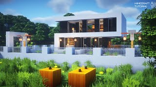 Minecraft tutorial ::A real architect&#39;s building base in Minecraft tutorial / Modern House