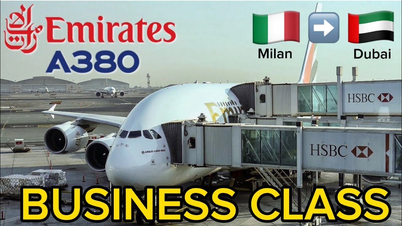 EMIRATES A380 BUSINESS CLASS | TRIP REPORT | Milan (MXP) to Dubai (DXB) ✈️