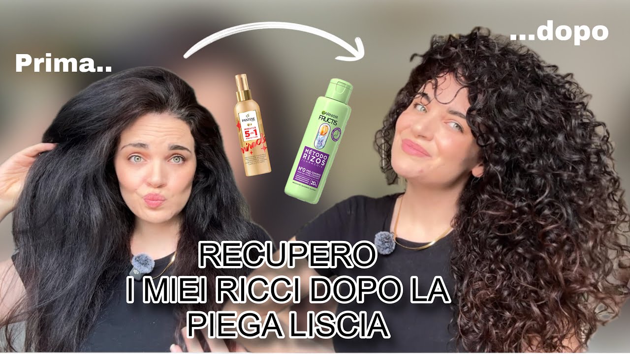 Recupero i capelli Ricci dopo la Piega Liscia | La Mia Routine😍