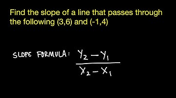 Find the slope of a line given two sets of ordered pairs