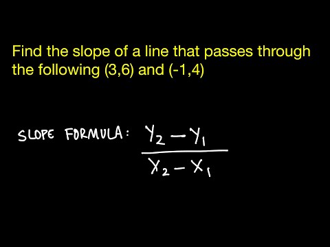 Find the slope of a line given two sets of ordered pairs