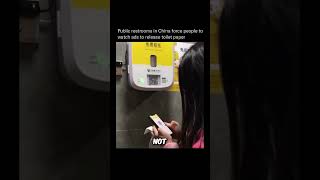 This Restroom Makes You Watch Ads For Toilet Paper