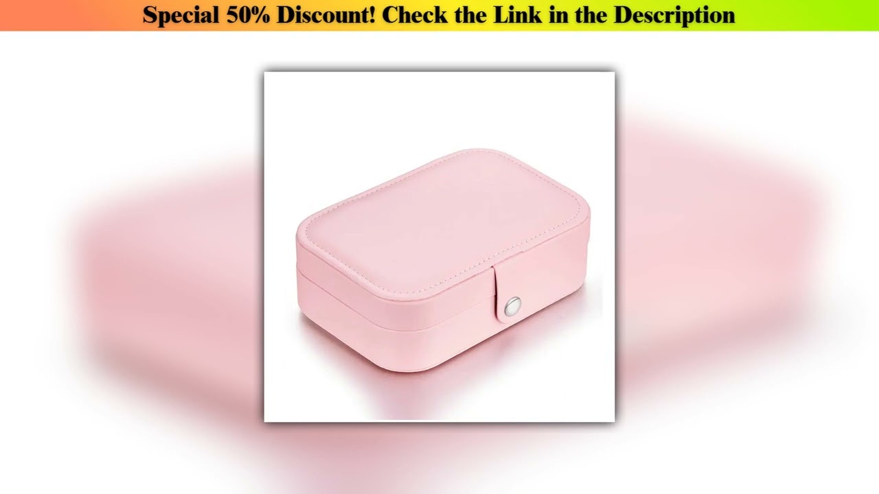 Best Seller bamoer Pink Multi-function PU Leather Jewelry Box Storage Box Ring Display Case Lady St