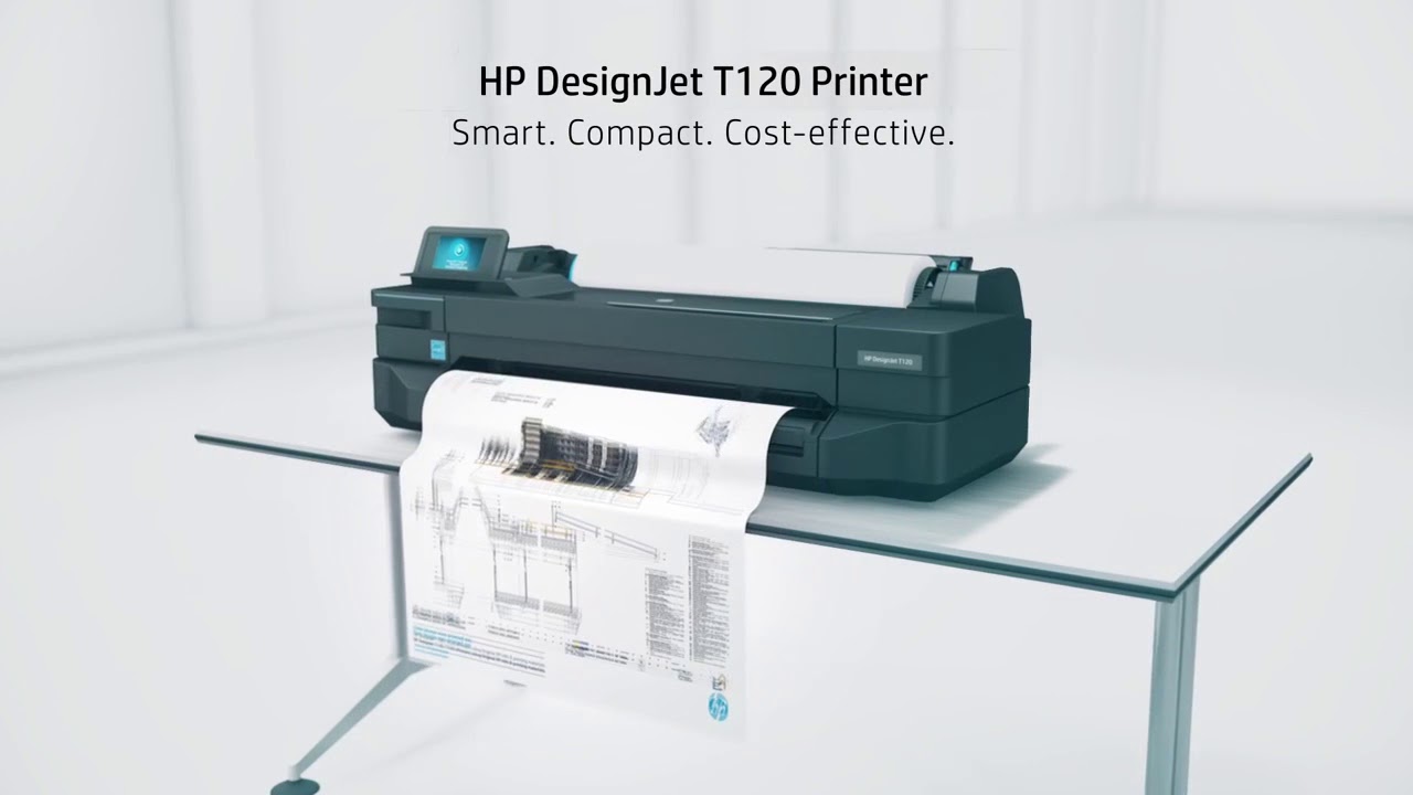 Impresora HP DesignJet T120 - YouTube
