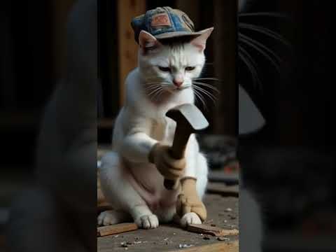 Poor Cat Doing Hardworking Viralvideo Shortsfeed Funnyanimal Anmals 