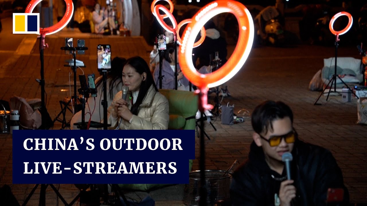 Chinas Douyin performers stream outdoors at night to earn higher tips