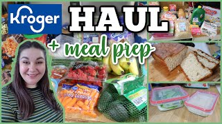 KROGER HAUL | Weekly Meal Plan \& Grocery Haul + Meal Prep
