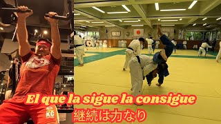 [Vlog] El que la sigue la consigue/日本を去ってしまった、恋に落ちたスペインの女性の引き手絞って追っかけようとしたら、母校の国士舘大学に行きついて柔道の練習