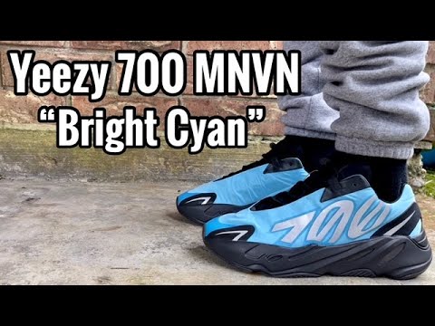 adidas Yeezy 700 MNVN “Bright Cyan” Review & On Feet - YouTube