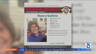 Blood found outside home was Nancy Guthrie’s, no suspect identified as 84-year-old remains missing