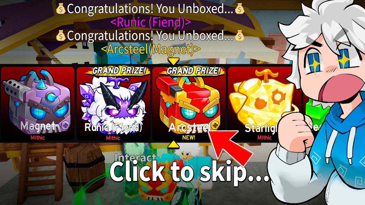 GIREI FRUTAS ATÉ CONSEGUIR A NOVA ARCSTEEL NO BLOX FRUITS