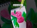 easy rose painting 🖌️#sorts #ytshorts #acrylicpainting #artwork