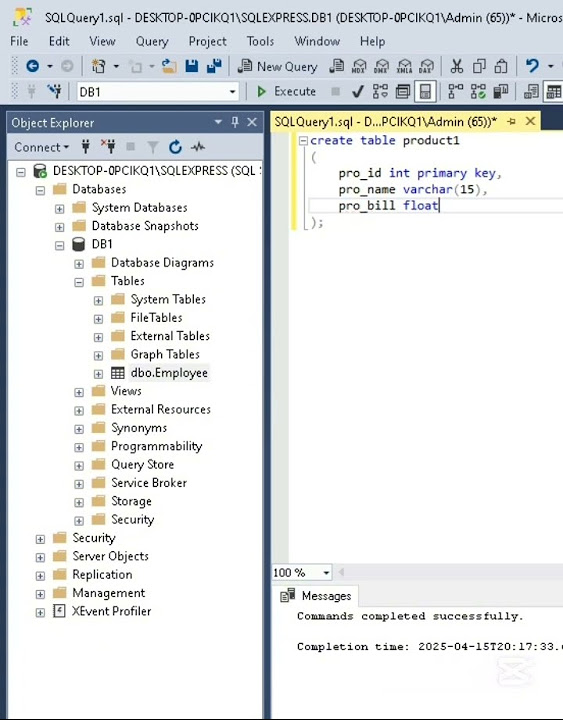 How to Create Table by query in DBMS - YouTube
