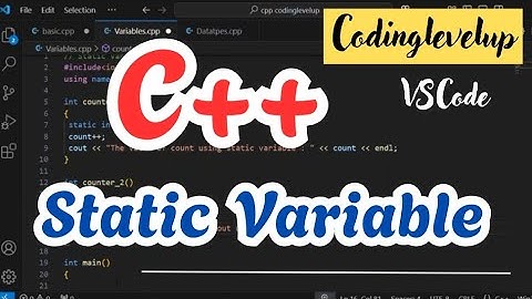 Static Variable in C++ | Static Data and Static Function | Static Variable vs Normal Variable
