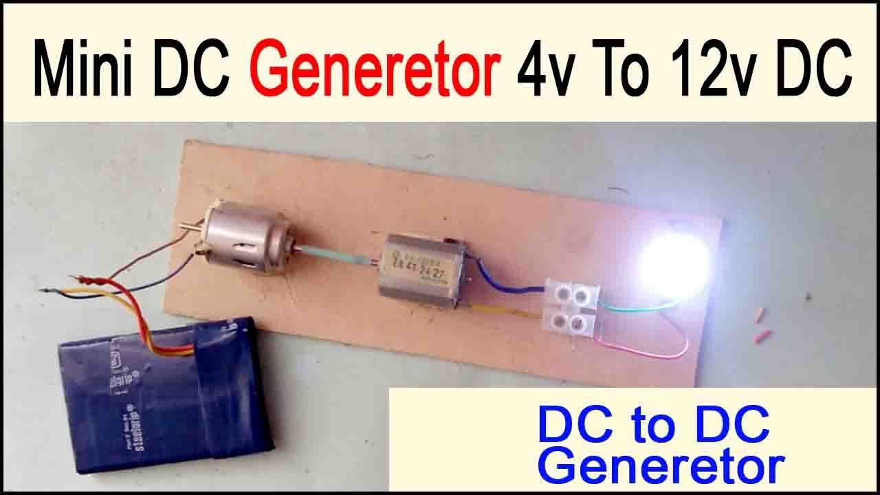 How to make mini generator at home (Convert 3V DC to 12V DC) YouTube