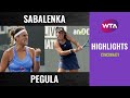 Aryna Sabelenka vs. Jessica Pegula | 2020 Cincinnati Third Round | WTA Highlights