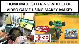 ⁣Homemade Steering Wheel for Video Game Using Makey-Makey: Driving in Scrap Mechanic
