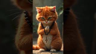🙀😻Рыжий кот молится о своем насущном 🙀😻🙀 смешные кошки