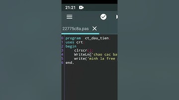 Thực hành Pascal trên điện thoại, không cần máy tính. Tin học 8 bài thực hành 1.
