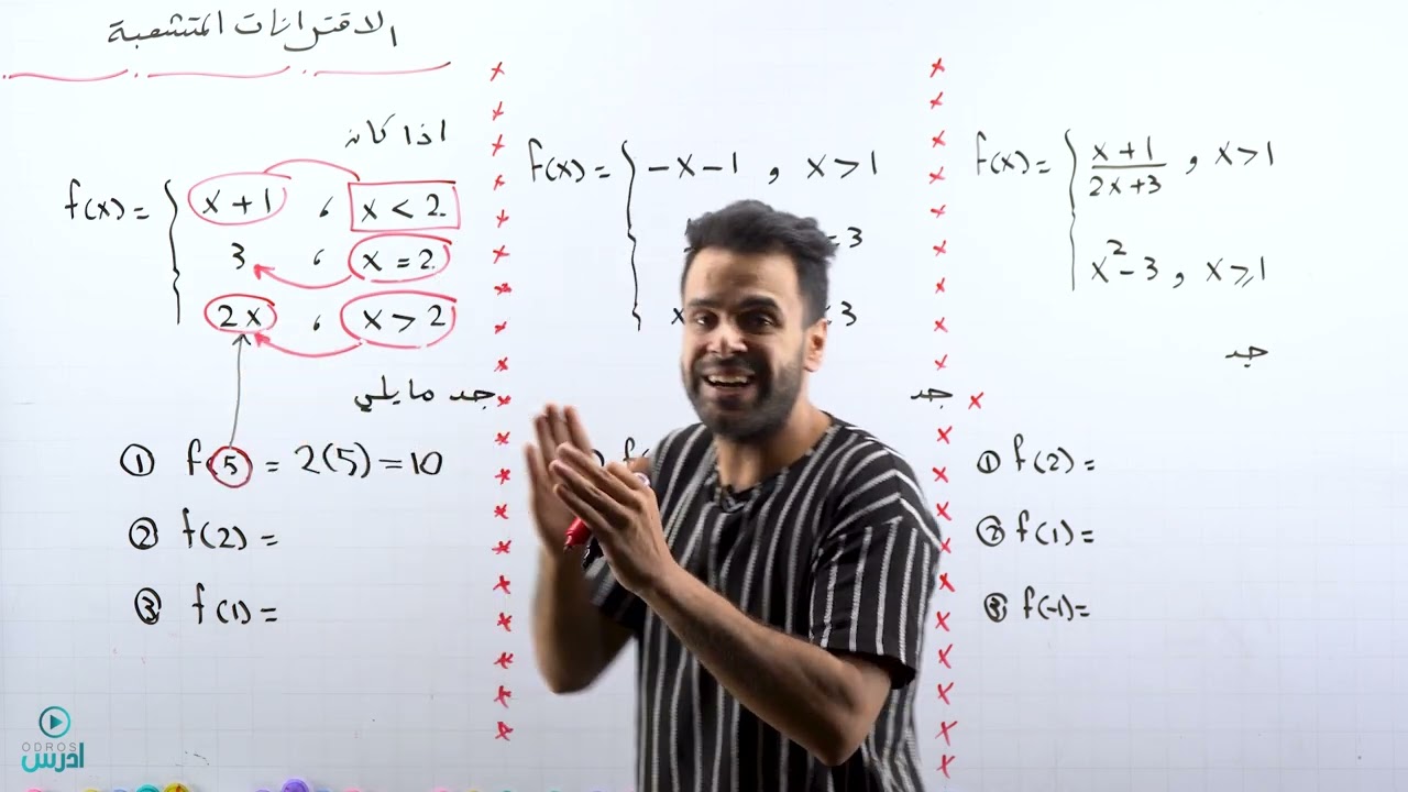 الاول ثانوي - علمي الدرس الاول  - الاقترانات المتشعبة الجزء الاول