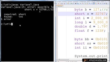 Universidade XTI - JAVA - 007 - Tipos Primitivos