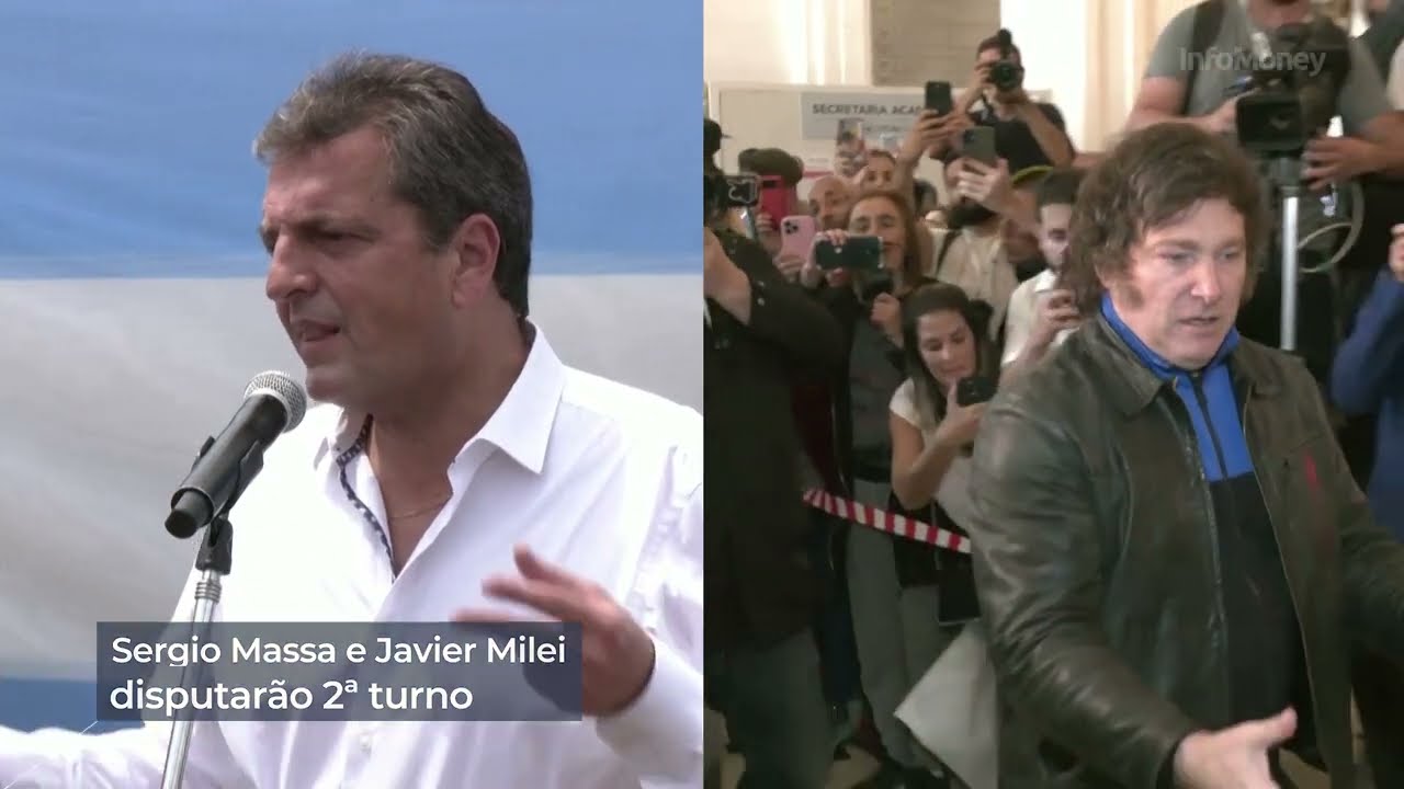 Resultado Eleição Argentina: Massa, com 36% dos votos, e Milei, com 30%