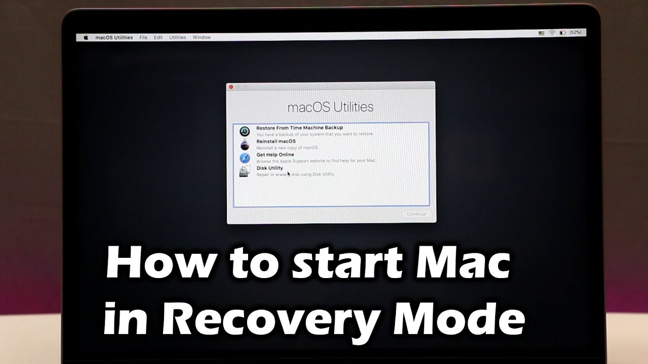 backup from recovery mode mac