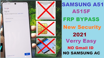 Samsung A51 (A515F) U4 Frp Bypass 2021 Very Easy