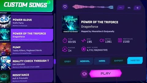 Power of the Triforce: by Dragonforce; Synth Riders Custom Map Masters Difficulty