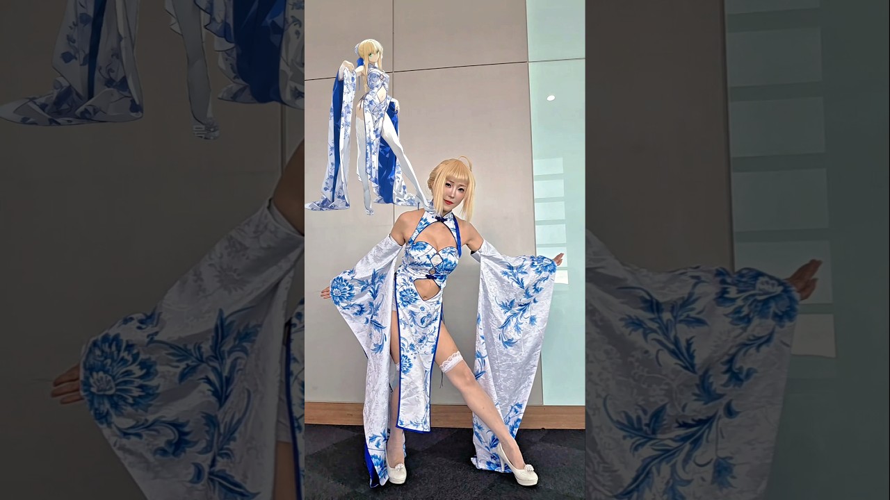 서울코믹월드 세이버 치파오 코스프레 #fate #qipao #saber青花瓷 서코