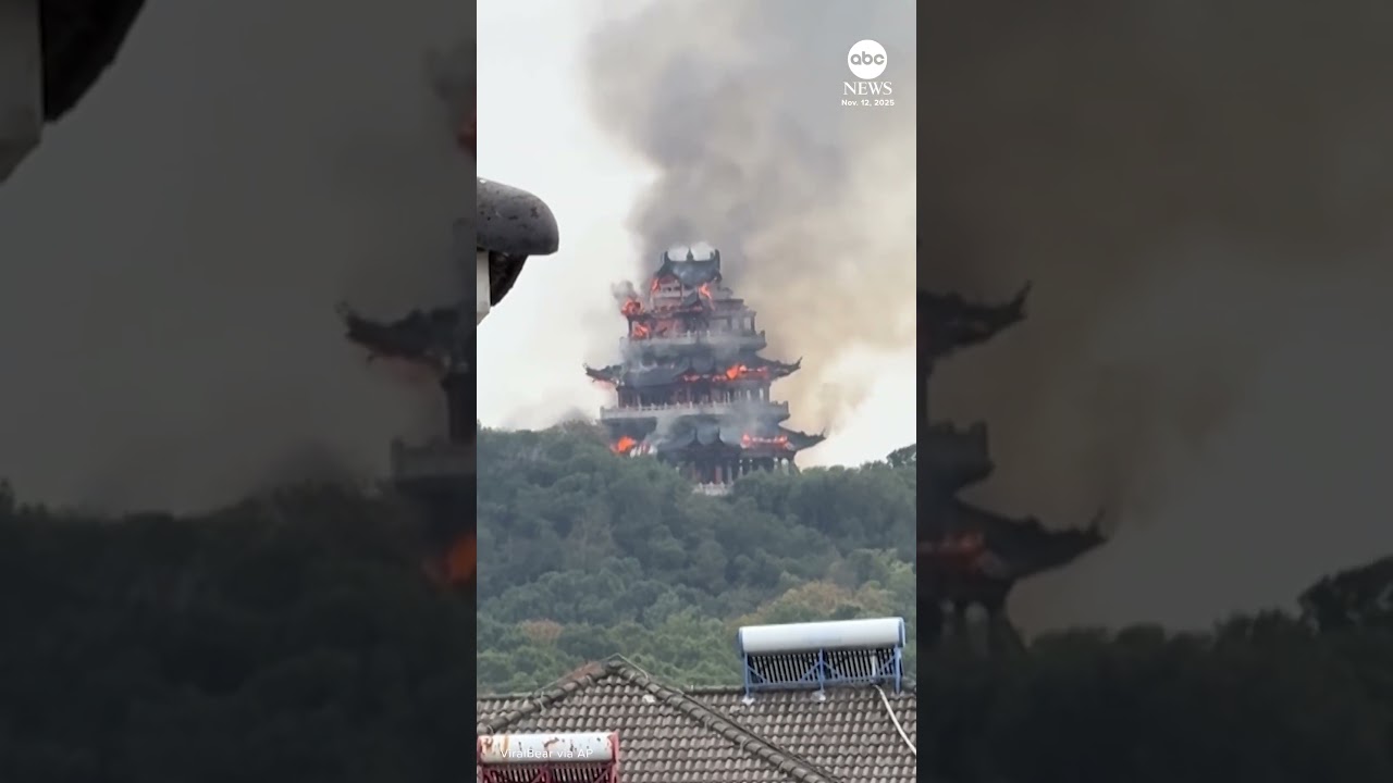 Tourist blamed for massive fire at historic Chinese temple site