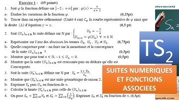(TS2/MATHS) Exercice super intéressant sur SUITES NUMERIQUES ET FONCTIONS ASSOCIEES 📈〽📉
