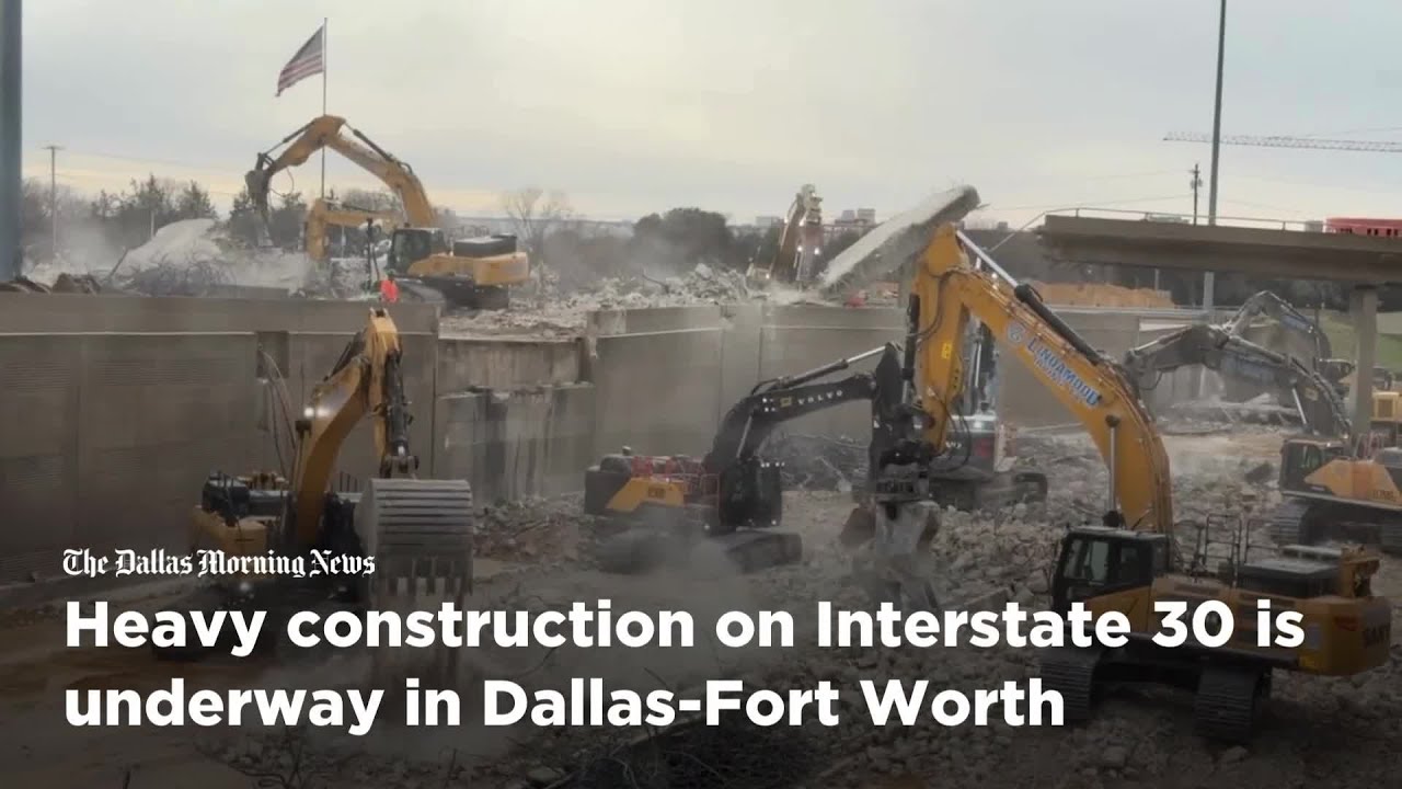 Heavy construction on Interstate 30 is underway in Dallas-Fort Worth