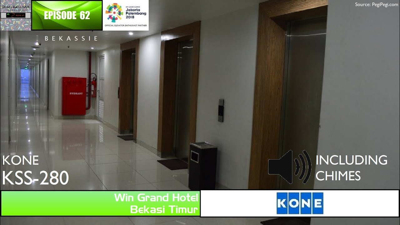 Kone KSS280 Elevator at Win Grand Hotel Bekasi Timur (WITH CHIME) YouTube