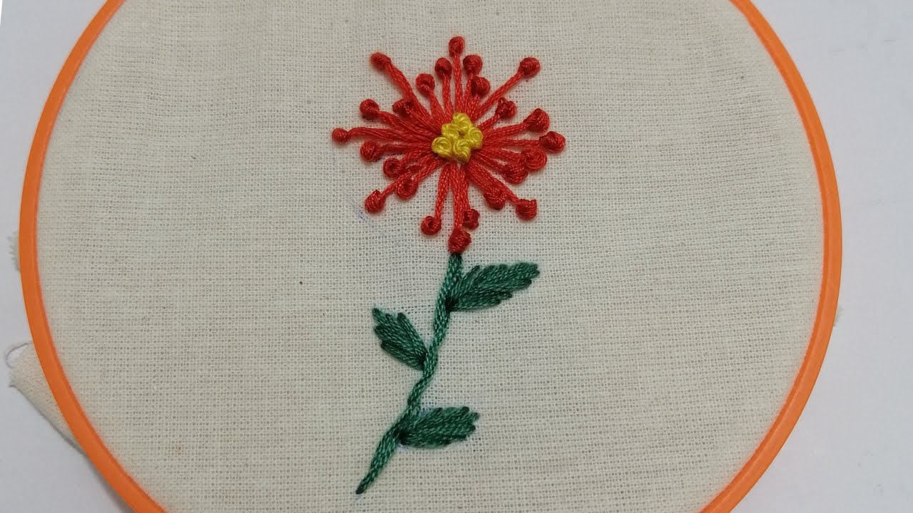 تطريز وردة الباستيل #تطريز_يدوي #تطريز #تطريز_ورود