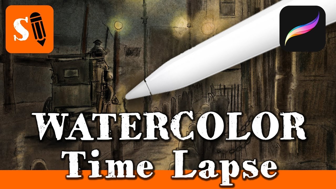 Procreate Watercolor Brushes Time Lapse - YouTube