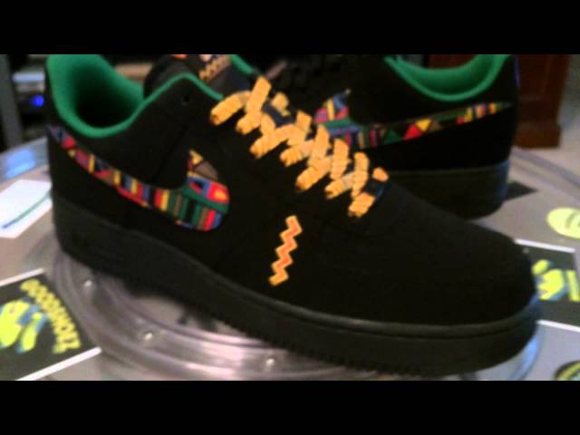 @Nike Air Force 1 Urban Jungle Gym with Yellow Stripe Lace - 7-30-14 - YouTube