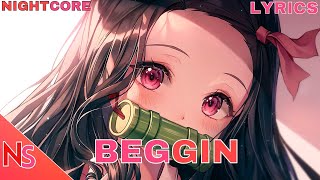 𓊈NightCore𓊉「Beggin Lyrics」Besomorph & The Tech Thieves & Meric Again (ft.NightShogun)