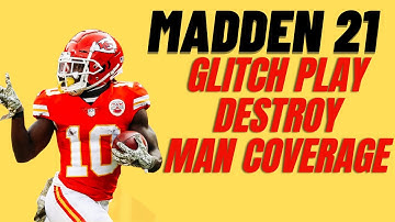 GLITCH PLAY!  DESTROY MAN COVERAGE (Bunch Offense EXPOSED!!) Madden 21Offense tips